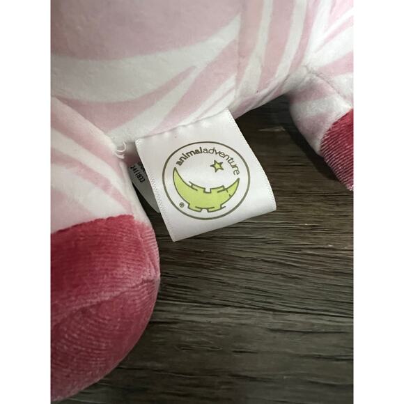 Animal Adventure Pink Striped Zebra with Heart Plush - Picture 4 of 5